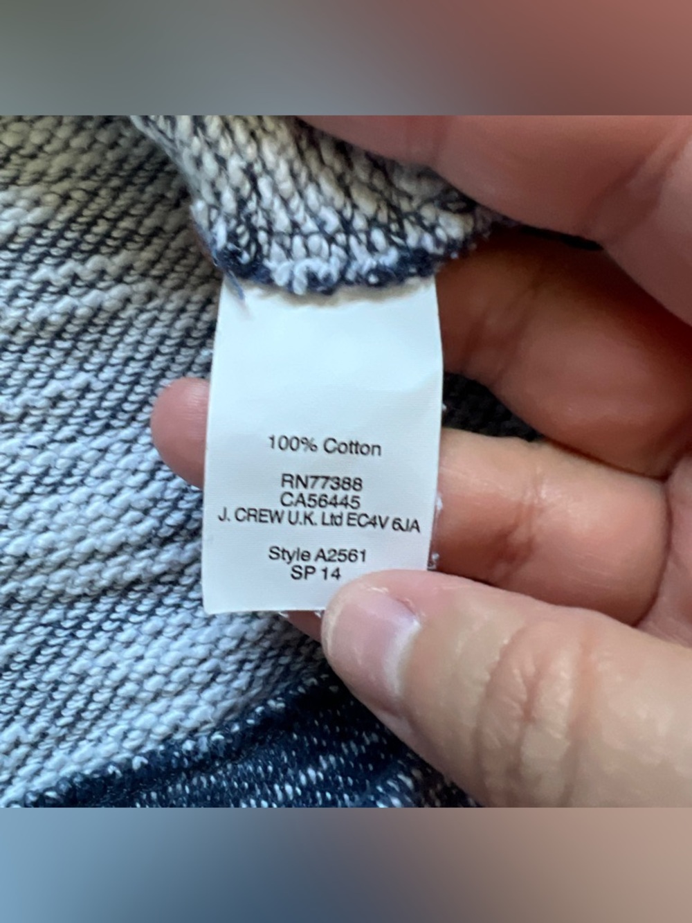 J. Crew Marled Cotton Embellished Neck Crewneck Preppy Minimalist Lagenlook Sz M - Picture 3 of 8